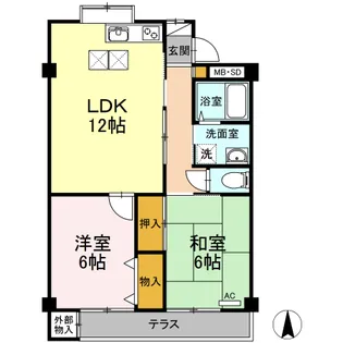アパートメント・ひろ【1階】の間取り