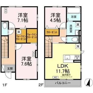 エルデガーデン II号館の間取り