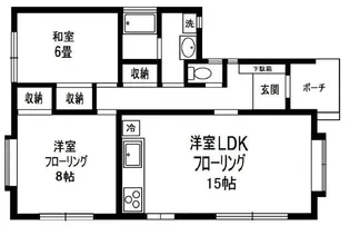 柿の木坂2丁目テラス【1階】の間取り