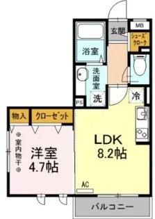 アルファ エル【2階】の間取り