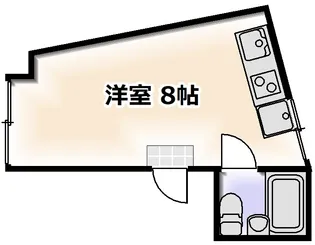 オズレジデンス難波南【6階】の間取り