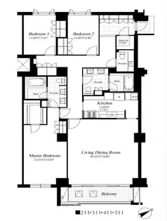 麻布第一マンションズ【2階】の間取り