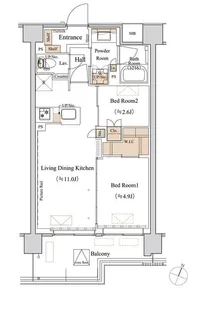 東京都大田区仲池上1【マンション】の間取り