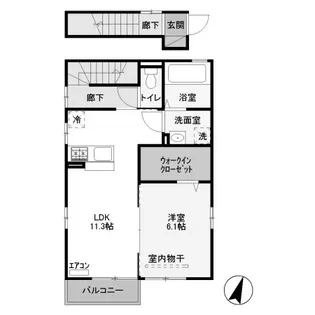 埼玉県行田市忍1【アパート】の間取り