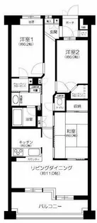 藤和ハイタウン梶ヶ谷【3階】の間取り