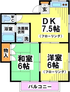 キャッスルハイツ【2階】の間取り