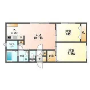 Chou Chou East26(シュシュイーストニーロク)【1階】の間取り