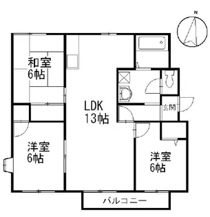静岡県浜松市中央区佐鳴台4【アパート】の間取り