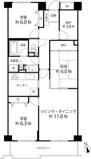 T’s garden府中【4階】の間取り