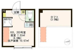 ハーモニーフロント中板橋【2階】の間取り