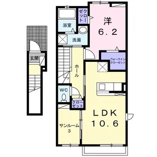K‘s ル・クープル IX【2階】の間取り