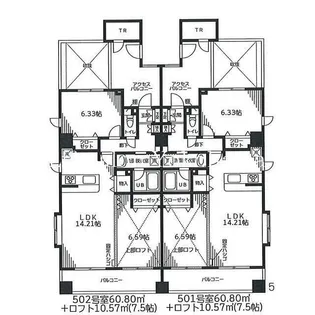 Moonshiny壱番館【5階】の間取り