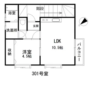 埼玉県蕨市塚越1【アパート】の間取り