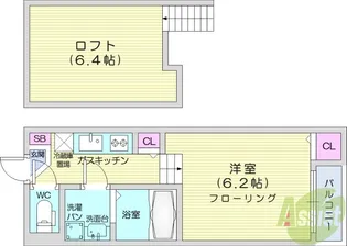 Villa Hermosa国見【1階】の間取り