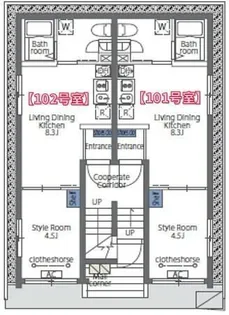グランピア笹塚【1階】の間取り