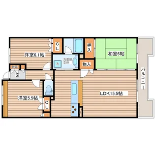 東仙台六番館【1階】の間取り