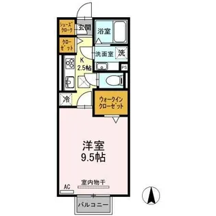 コンフォルト鵜沼【1階】の間取り