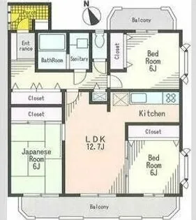 東京都世田谷区用賀2【マンション】の間取り