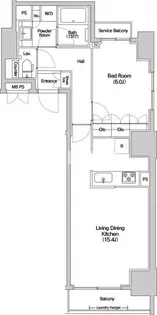 Haluwa芝公園【9階】の間取り