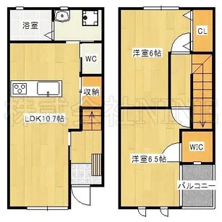 岡山県岡山市北区西辛川【アパート】の間取り