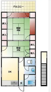 松田アパート【2階】の間取り