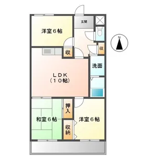 エスコートはら【2階】の間取り