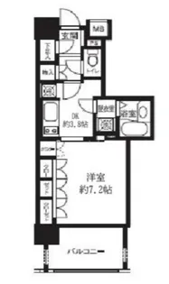ライオンズシティ白金高輪【7階】の間取り