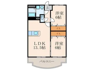 【エイブル管理】ユーミーマンションスペースGII【1階】の間取り