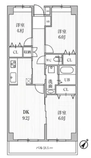 東雪谷マンション【4階】の間取り