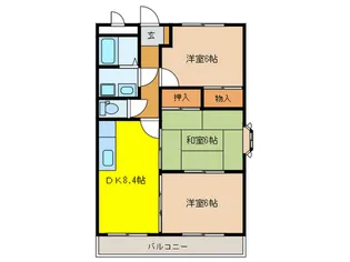 プラスパァ・F【3階】の間取り