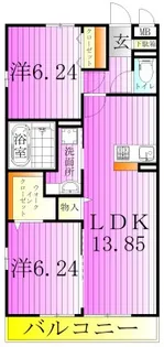 Sunny Flat Kamiya【2階】の間取り