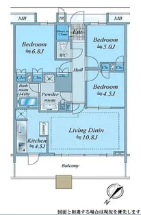 Brillia Mare 有明 TOWER&GARDEN【17階】の間取り