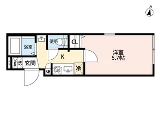 グランクオール北千住オリエンタルキューブ【3階】の間取り