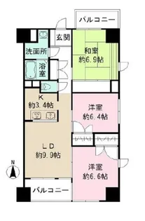 SHフラット【2階】の間取り
