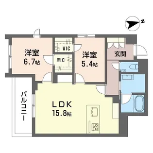 メリア調布【4階】の間取り