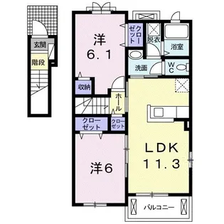 アトレ牛津【2階】の間取り