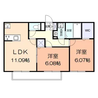 ディアコート海老名【1階】の間取り