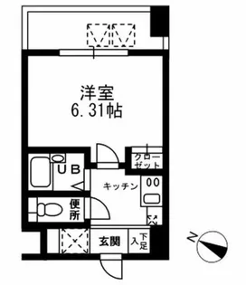レジディア三越前【8階】の間取り