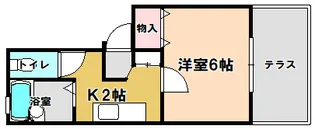 フローラ新大宮【1階】の間取り