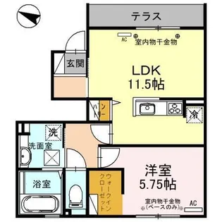 メーテル【1階】の間取り