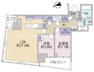 パークタワー勝どきミッド【33階】の間取り
