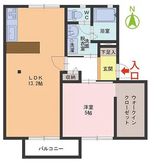 ピュアフラッツ【2階】の間取り