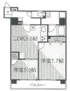エクセルシオール錦糸町【8階】の間取り