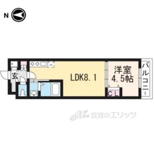 アドバンス京都北大路レフィナード【5階】の間取り