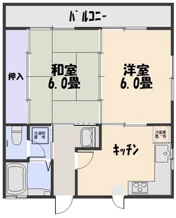 ブラッサムYA【1階】の間取り