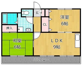 サンハイム渚【2階】の間取り