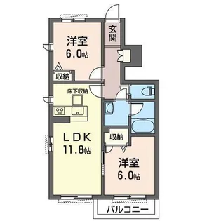 ヴィエールIII(4302770)【1階】の間取り