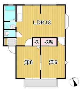 サンビレッジ本宮G【1階】の間取り
