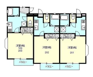 ウインディ北仙台【2階】の間取り