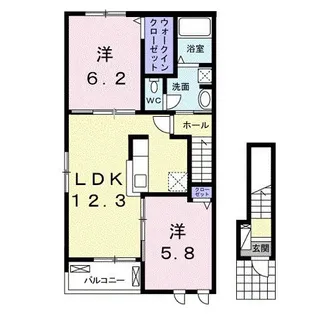 ペリドットB【2階】の間取り